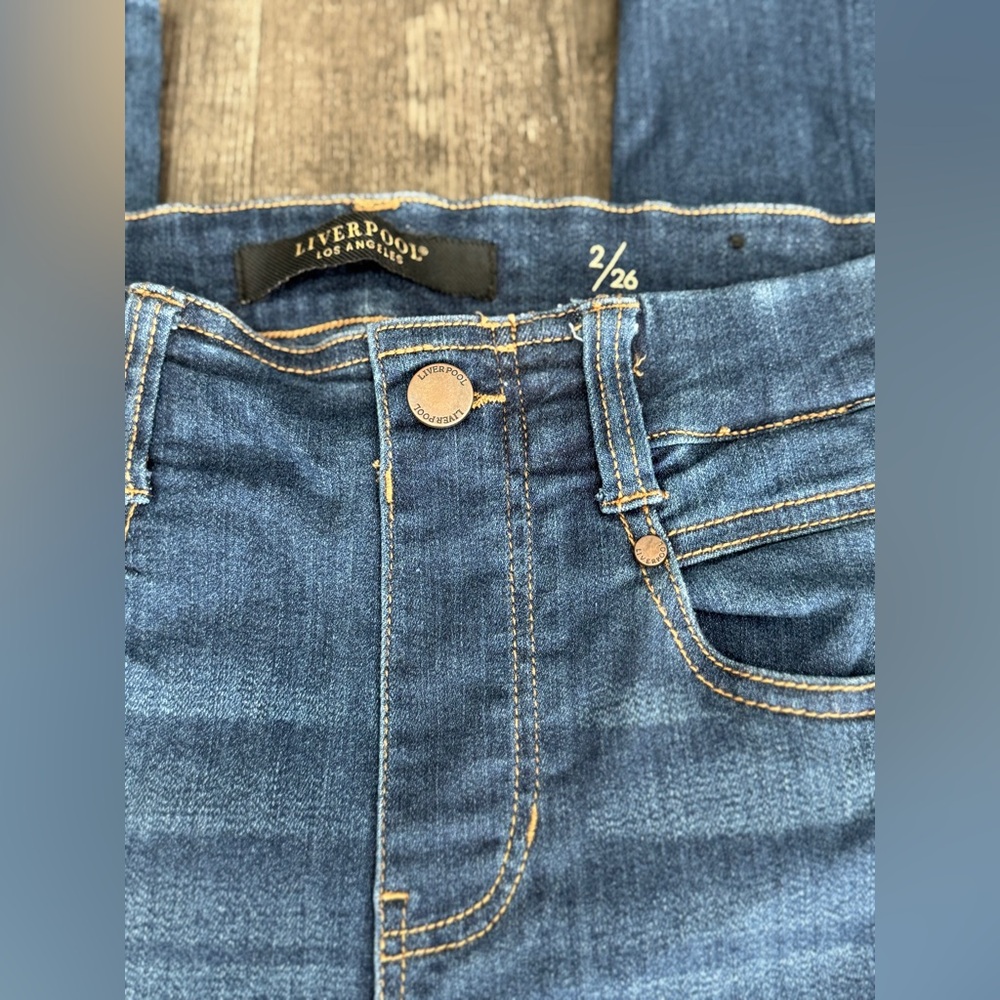 Liverpool The Skinny Dark Wash Stretch Jeans Size 2/26 - Picture 3 of 6